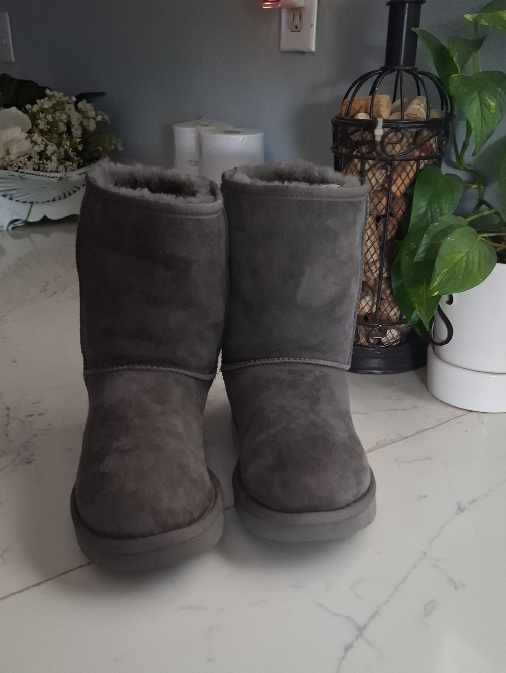 Ugg Classic Short Winter Shearling Boots - Gray
